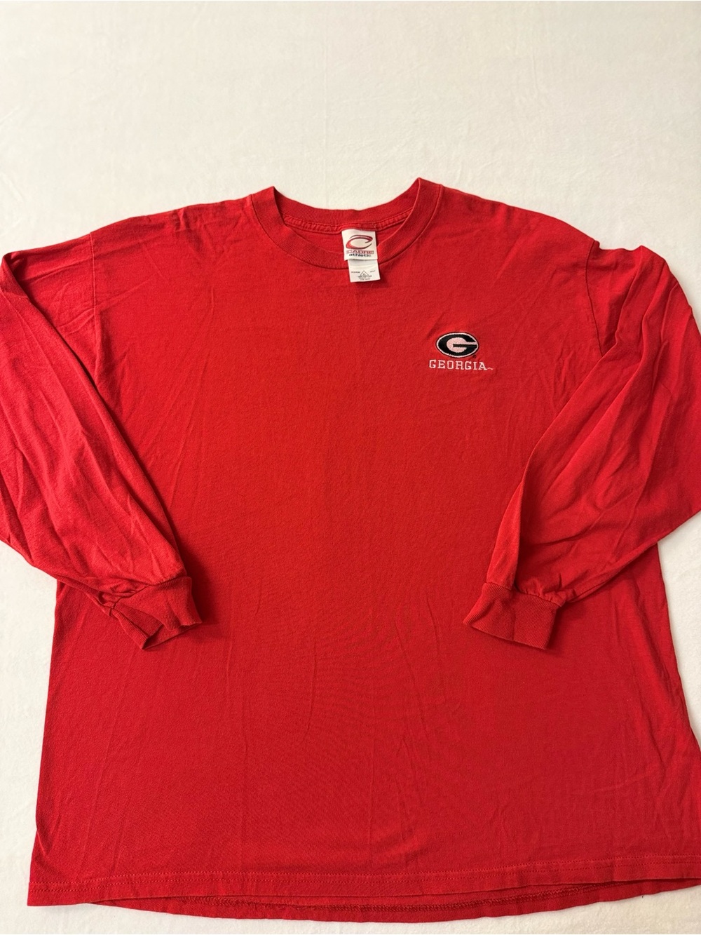Vintage Georgia Bulldogs Long Sleeve T Shirt Adult XL Red Cadre Made in USA